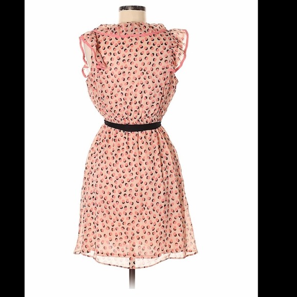 H&M pink polka dot wrap illusion sleeveless ruffle dress, 8 - Picture 2 of 8